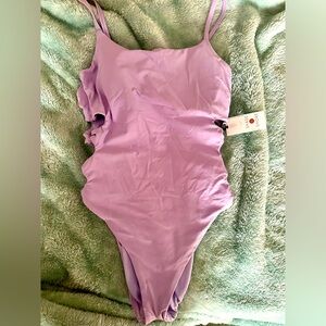 Shade & Shore Lilac side cutout one piece